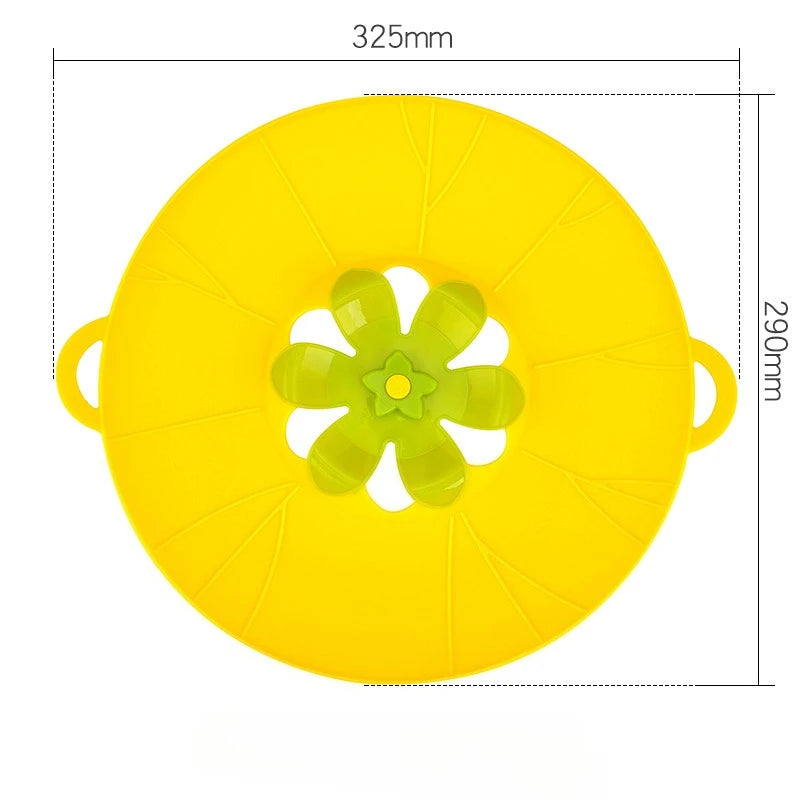 Silicone Spill Proof Pot Lid Cover — Universal Heat Resistant Overflow Stopper for Pots Pans and Bowls