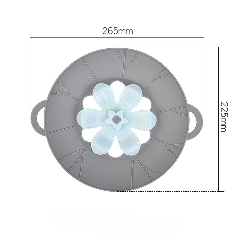 Silicone Spill Proof Pot Lid Cover — Universal Heat Resistant Overflow Stopper for Pots Pans and Bowls