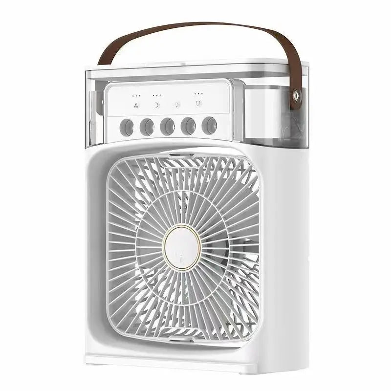 3-in-1 Portable Fan, Air Cooler & Humidifier | USB Ice Cool Mist Fan | Desk & Bedside