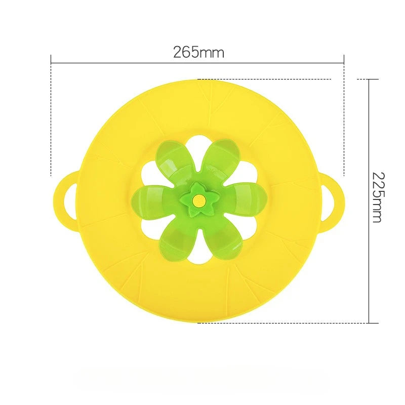 Silicone Spill Proof Pot Lid Cover — Universal Heat Resistant Overflow Stopper for Pots Pans and Bowls