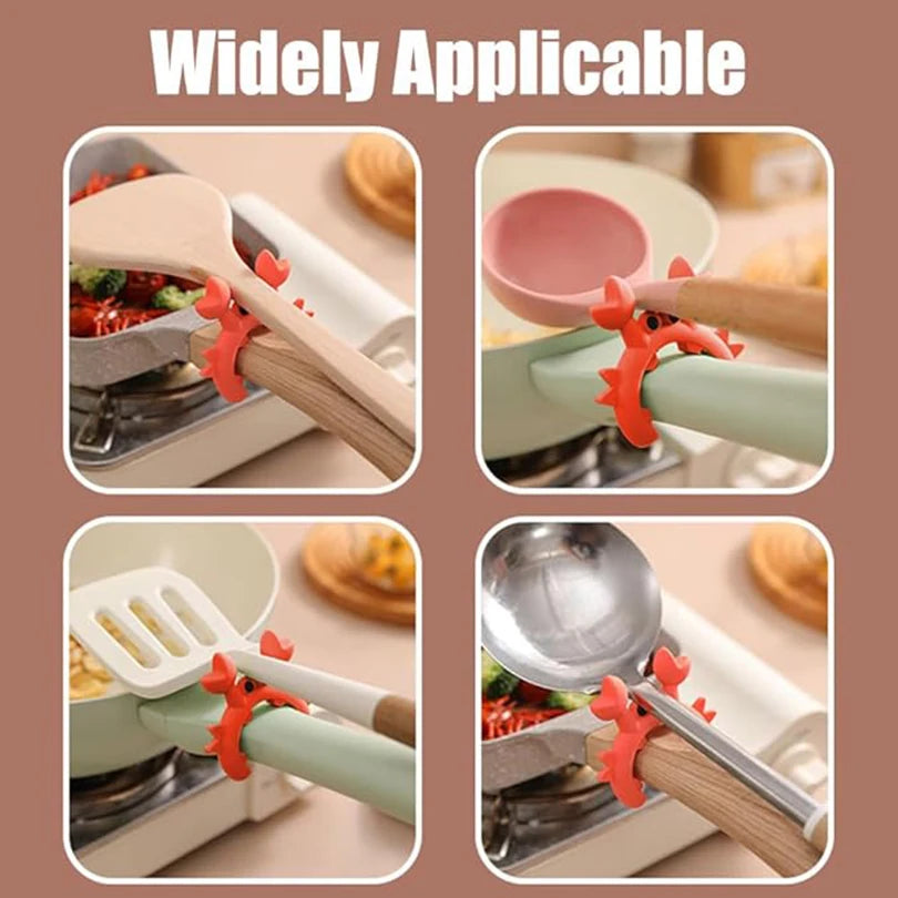 Silicone Crab Spoon Rest & Pot Clip