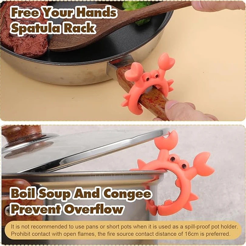 Silicone Crab Spoon Rest & Pot Clip