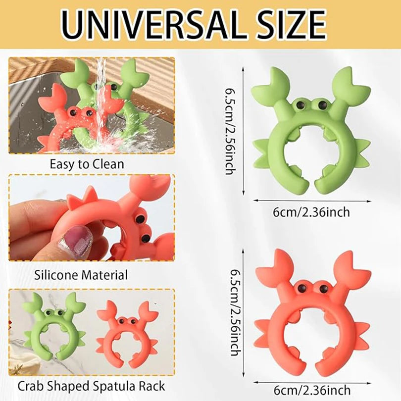 Silicone Crab Spoon Rest & Pot Clip