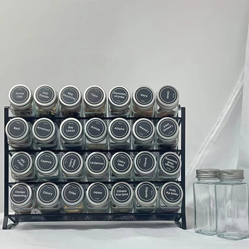 4-Tier Wall Mounted Spice Rack-Jars not included