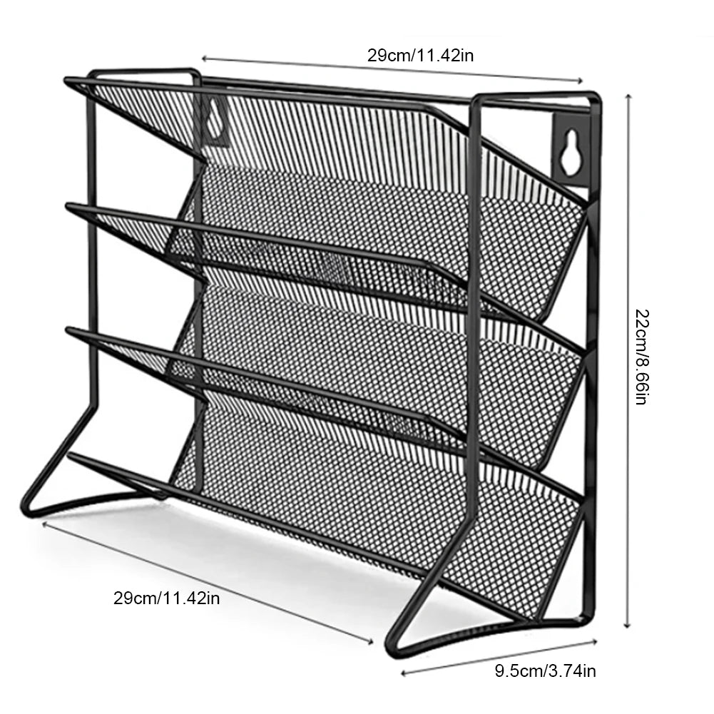 4-Tier Wall Mounted Spice Rack-Jars not included